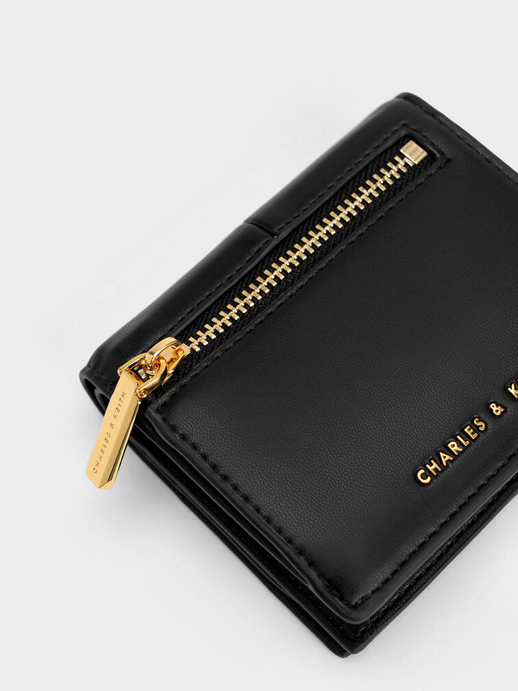 Georgette Small Wallet, Black, hi-res