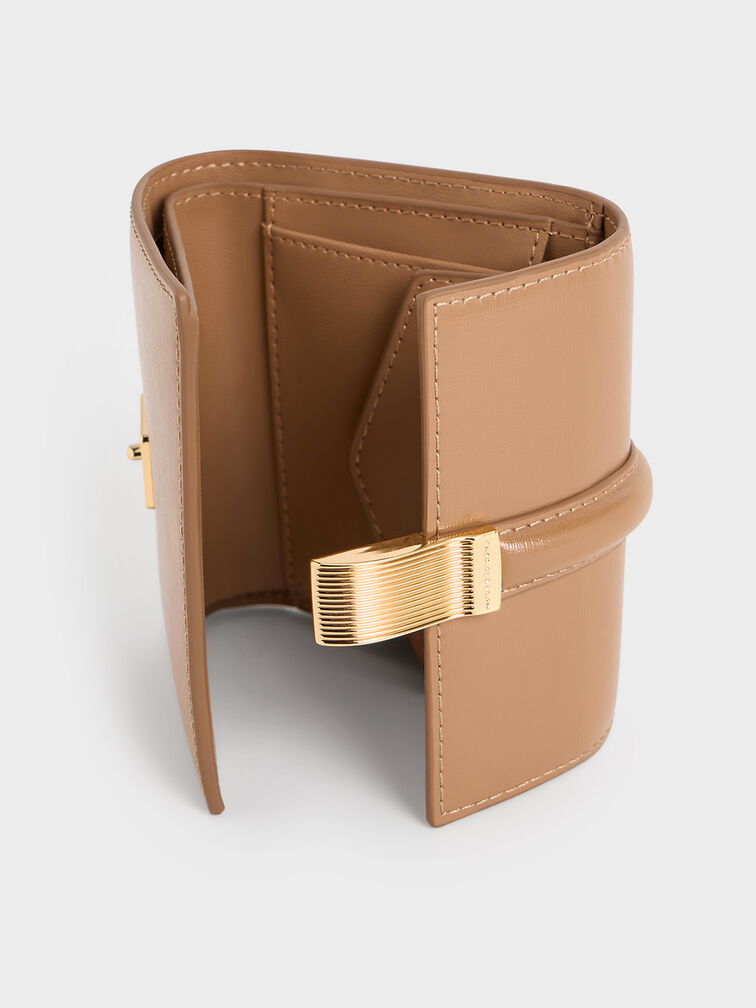 Tan Wisteria MetallicAccent Wallet CHARLES & KEITH ID