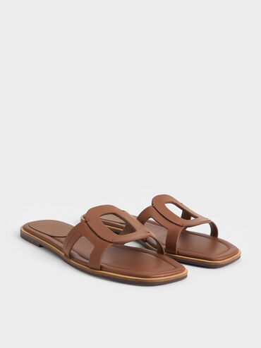 Sandal Slide Cut-Out Easley, Caramel, hi-res