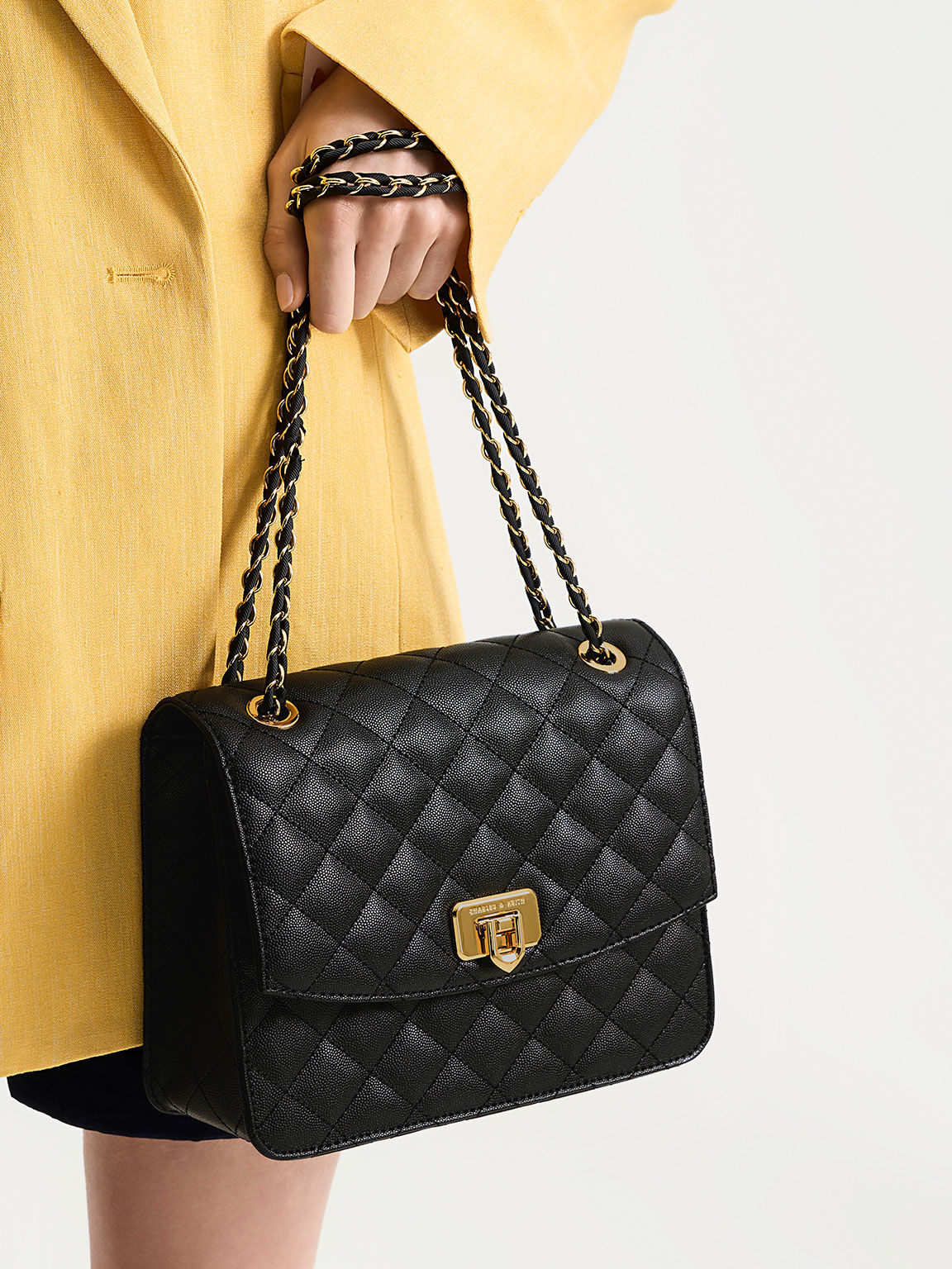 Quilted clutch charles and keith 2025