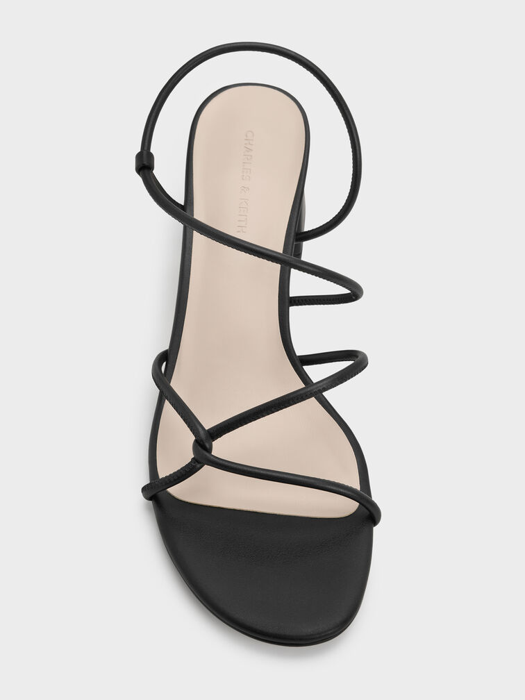 Sandal Block Heel Strappy Meadow, Black, hi-res