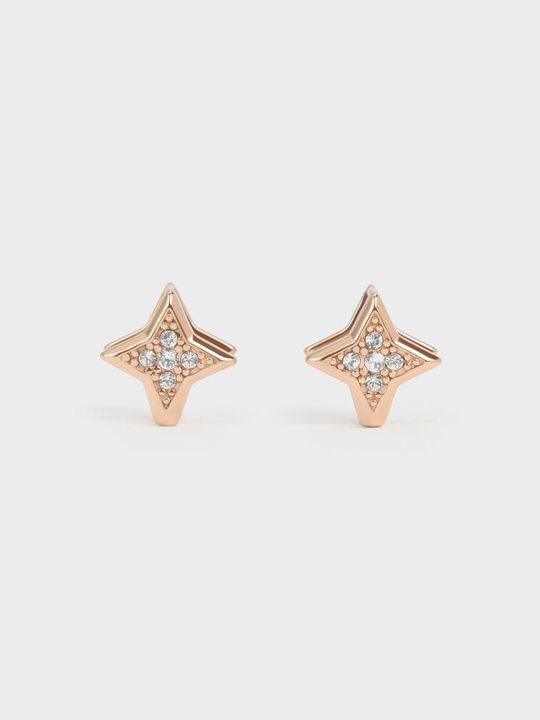 Anting Crystal Star Everest, Rose Gold, hi-res