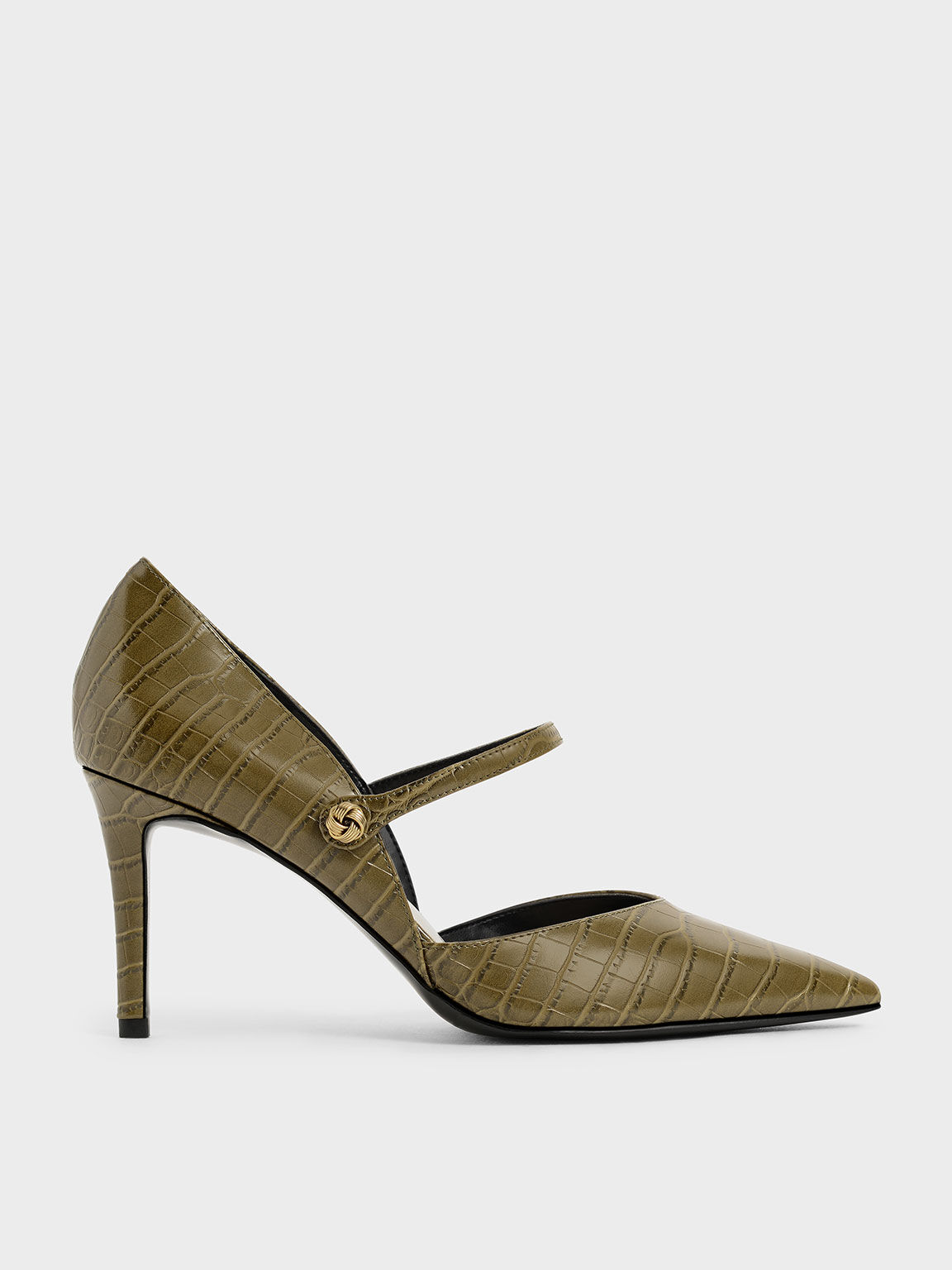 Ap.Grn Sepatu Pumps Stiletto Croc 