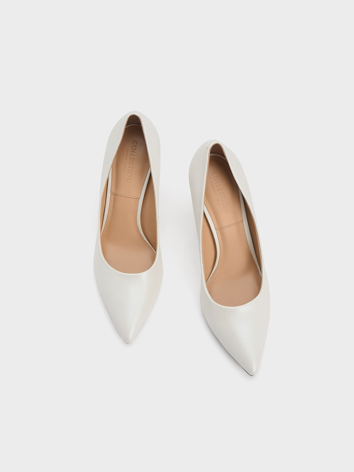 White leather high heel shoes outlet