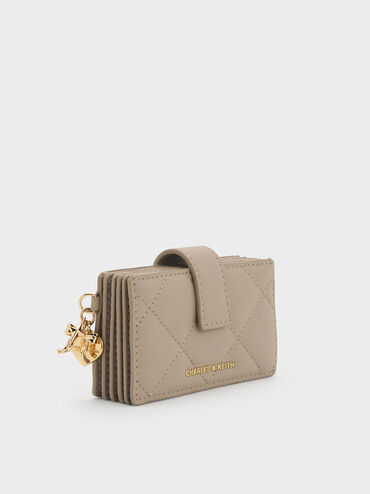 Card Holder Arrietty Balted Quilted, Taupe, hi-res