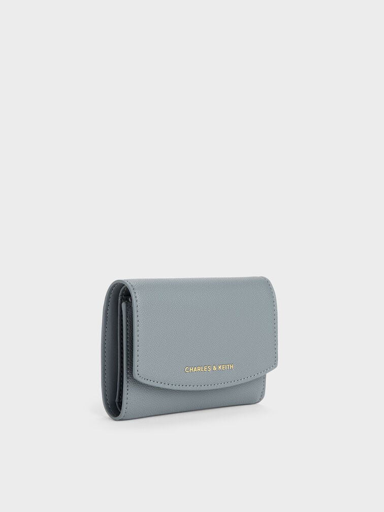 Dompet Flap Curved Briony, Smoky Blue, hi-res