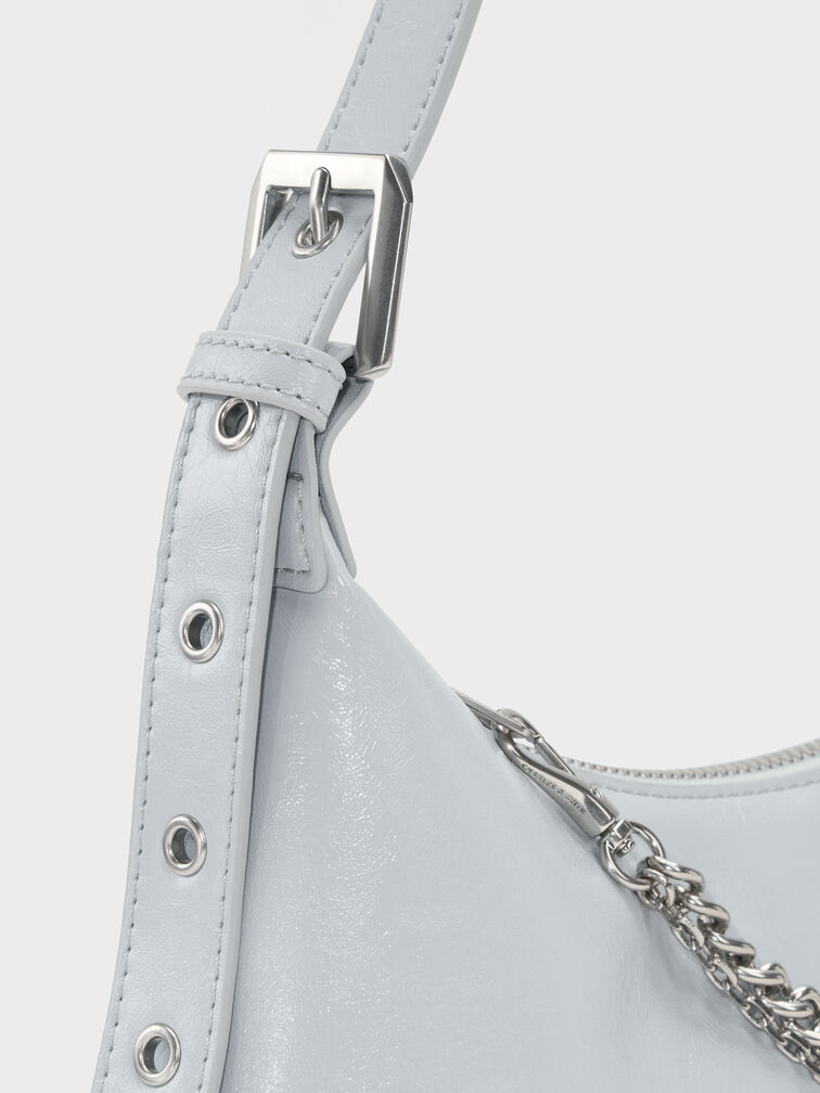 Atwood Chain-Embellished Shoulder Bag, Sea Salt Blue, hi-res