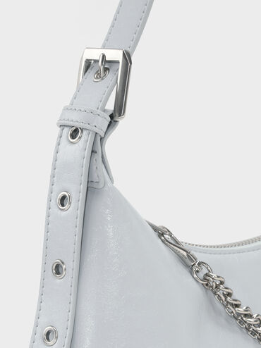 Atwood Chain-Embellished Shoulder Bag, Sea Salt Blue, hi-res