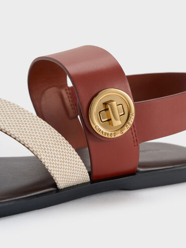 Sandal Strappy Turn-Lock Yara Canvas, Multi, hi-res