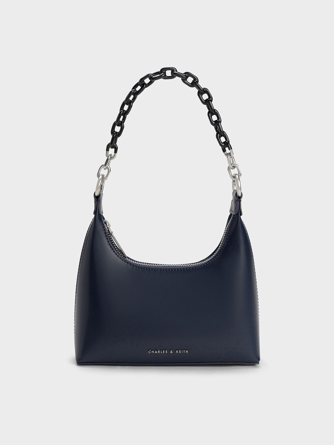 Navy Koi Chain Handle Shoulder Bag CHARLES KEITH ID