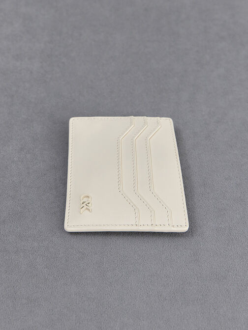 Card Holder Multi-Slot Leather, White, hi-res
