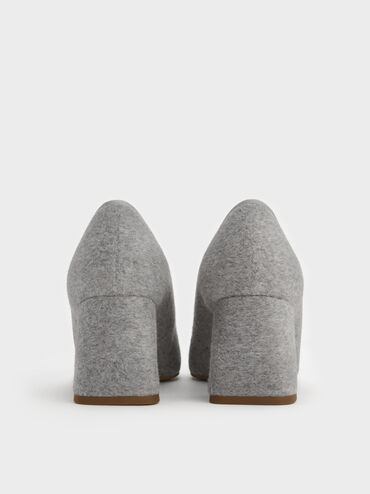 Winona Felt Mary Jane Pumps, Light Grey, hi-res
