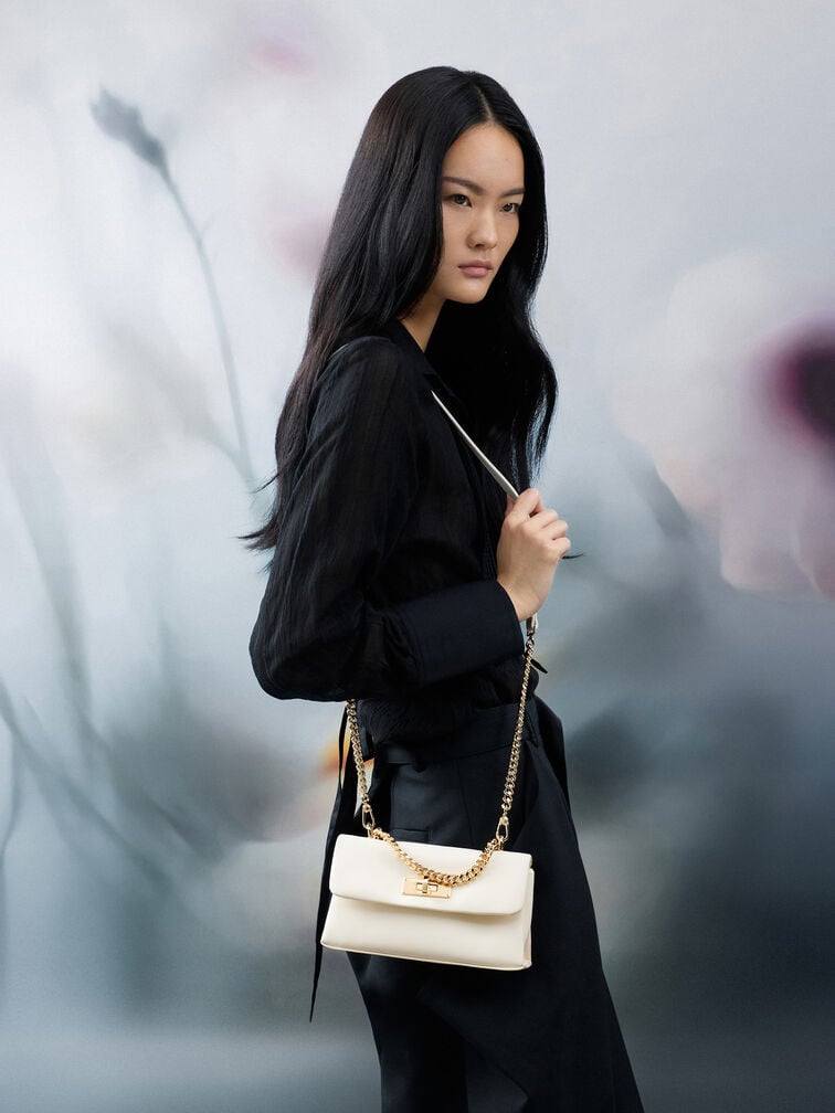 Dompet On Chain Kerry, Cream, hi-res