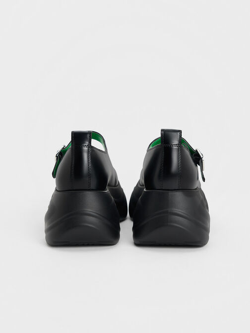 Sepatu Mary Janes Curved Platform, Black Box, hi-res