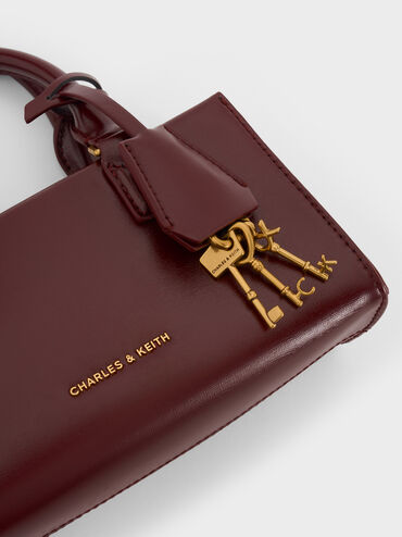 Mini Kerry Top Handle Bag, Wineberry Red, hi-res