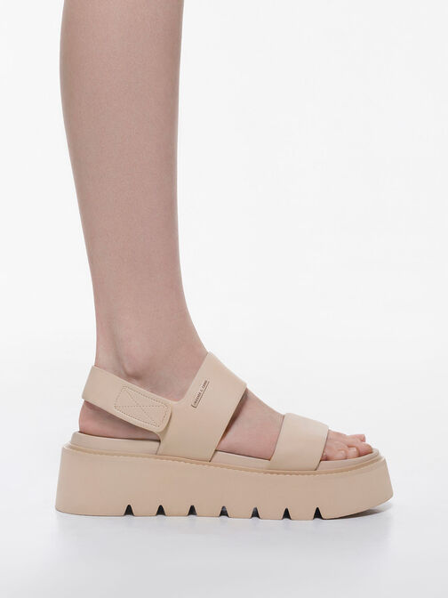 Sandal Flatform Chunky Jadis, Beige, hi-res