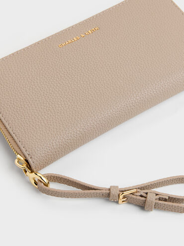 Chance Zip-Around Long Wallet, Taupe, hi-res