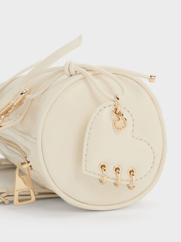 Tas Bahu Elongated Rey, Cream, hi-res