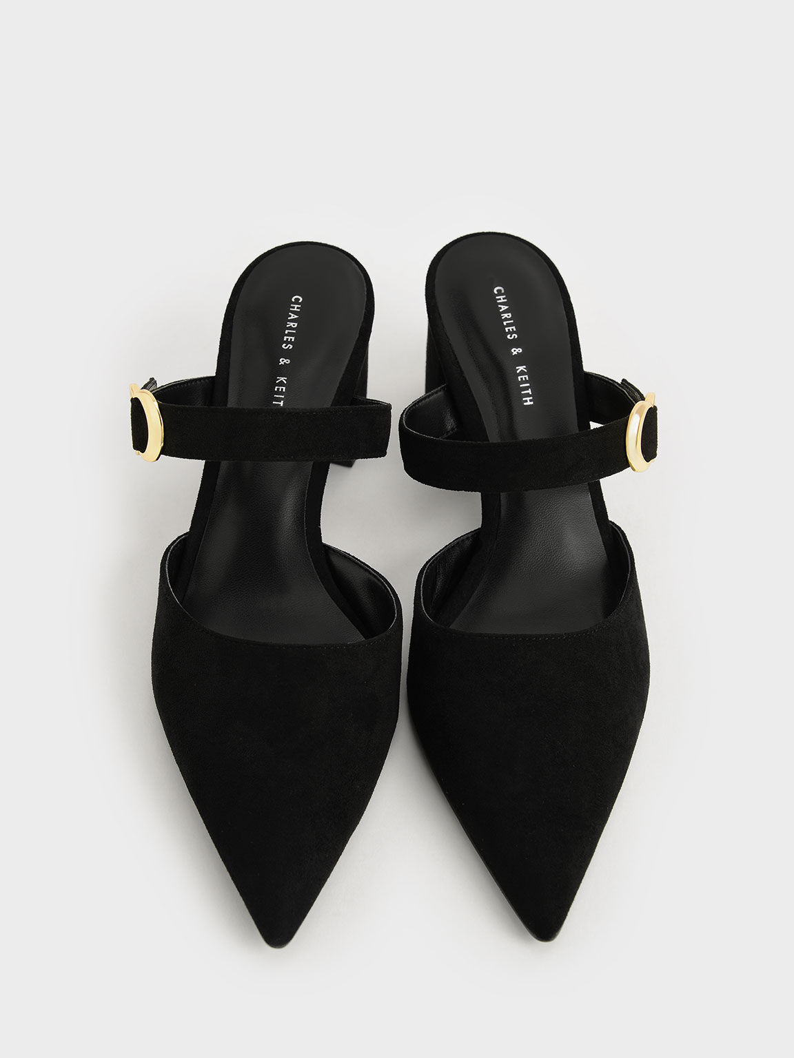 Sepatu Pumps Metallic Accent Textured Pointed-Toe, Black Textured, hi-res