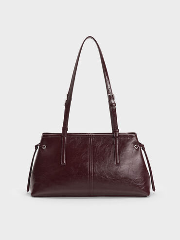 Tas Bahu Elongated-Handle Noane, Wineberry Red, hi-res