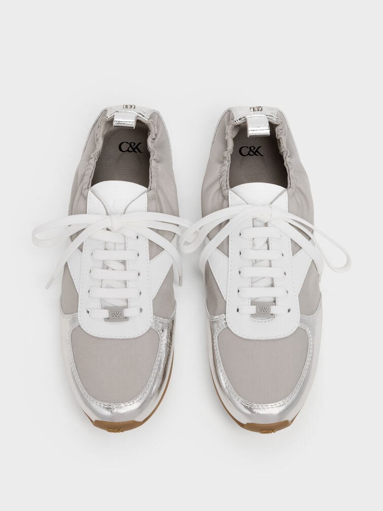 Jace Metallic Sneakers, Silver, hi-res