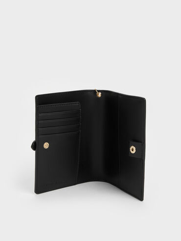 Dompet Holder Paspor Belted Heart Rey, Black, hi-res