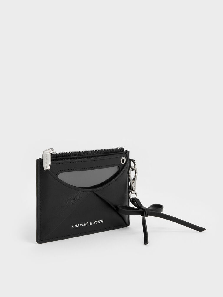 Card Holder Panelled Bow Hazel, Noir, hi-res
