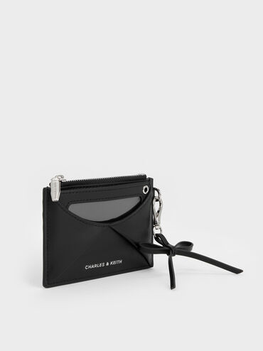 Card Holder Panelled Bow Hazel, Noir, hi-res