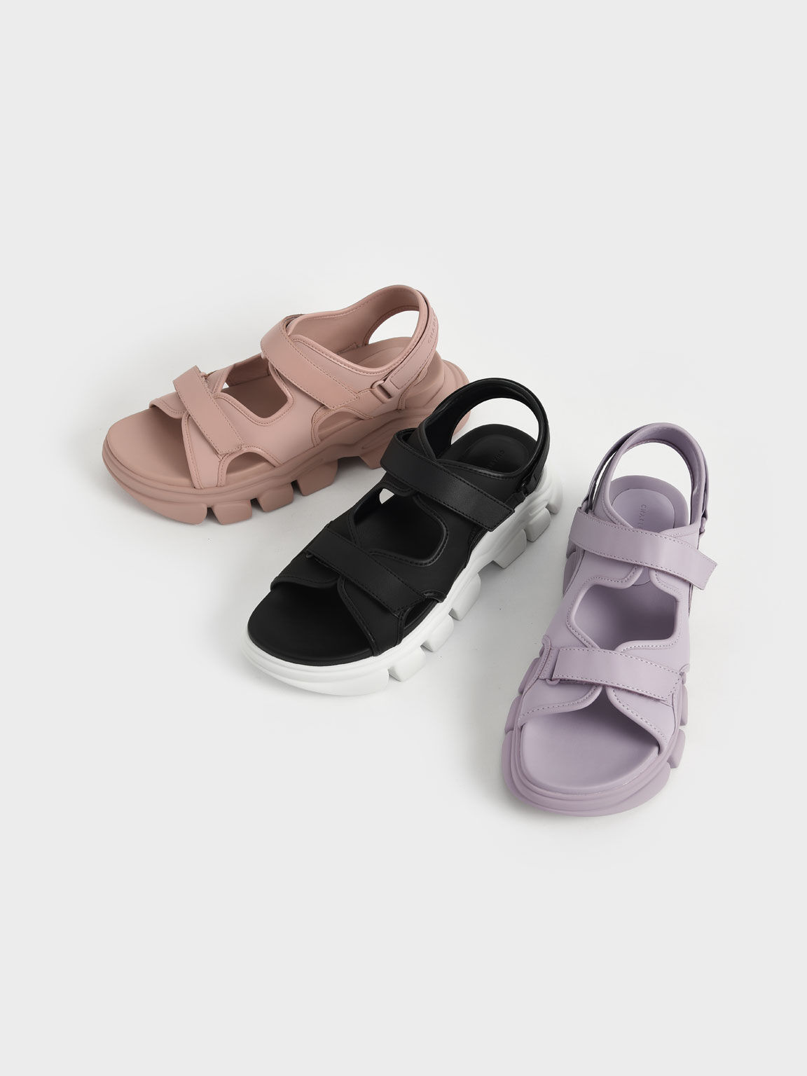 Chunky Sports Sandals, Lilac, hi-res