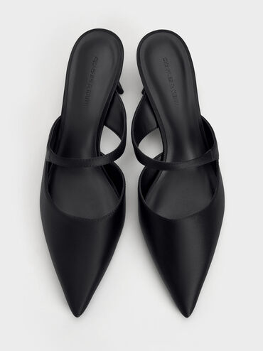 Sepatu Pumps Sculptural Heel Vada Asymmetric, Black, hi-res