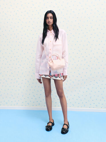 Tas Tote Knotted-Handle Sammie, Soft Pink, hi-res