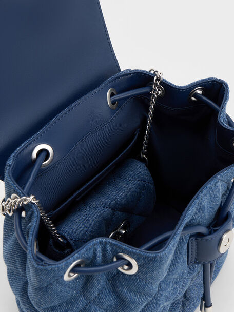 Backpack Quilted Aubrielle Denim, Denim Blue, hi-res