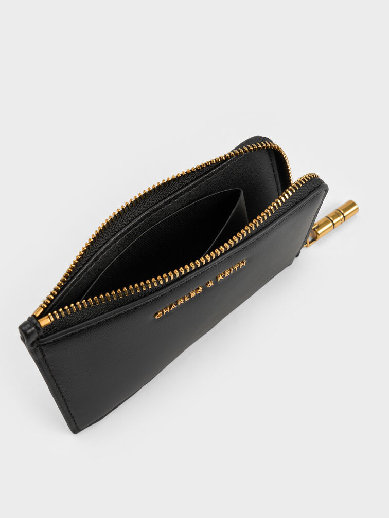 Dompet Card Holder Zip-Arounc Cesia, Black, hi-res