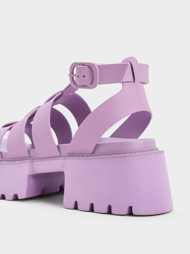 Sandal Platform Nadine Gladiator, Lilac, hi-res