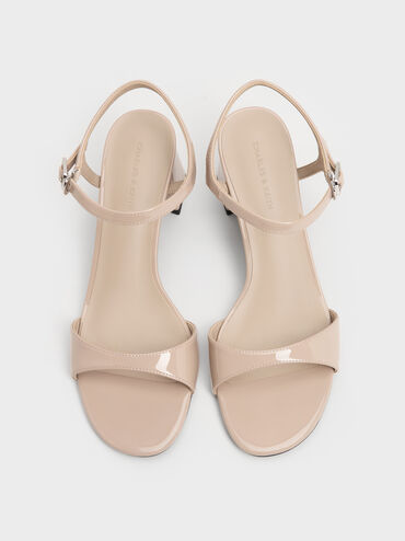 Sandal Block-Heel Betty Patent, Nude, hi-res