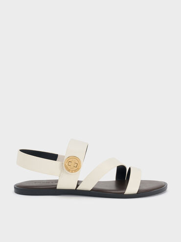 Sandal Strappy Turn-Lock Yara, White, hi-res