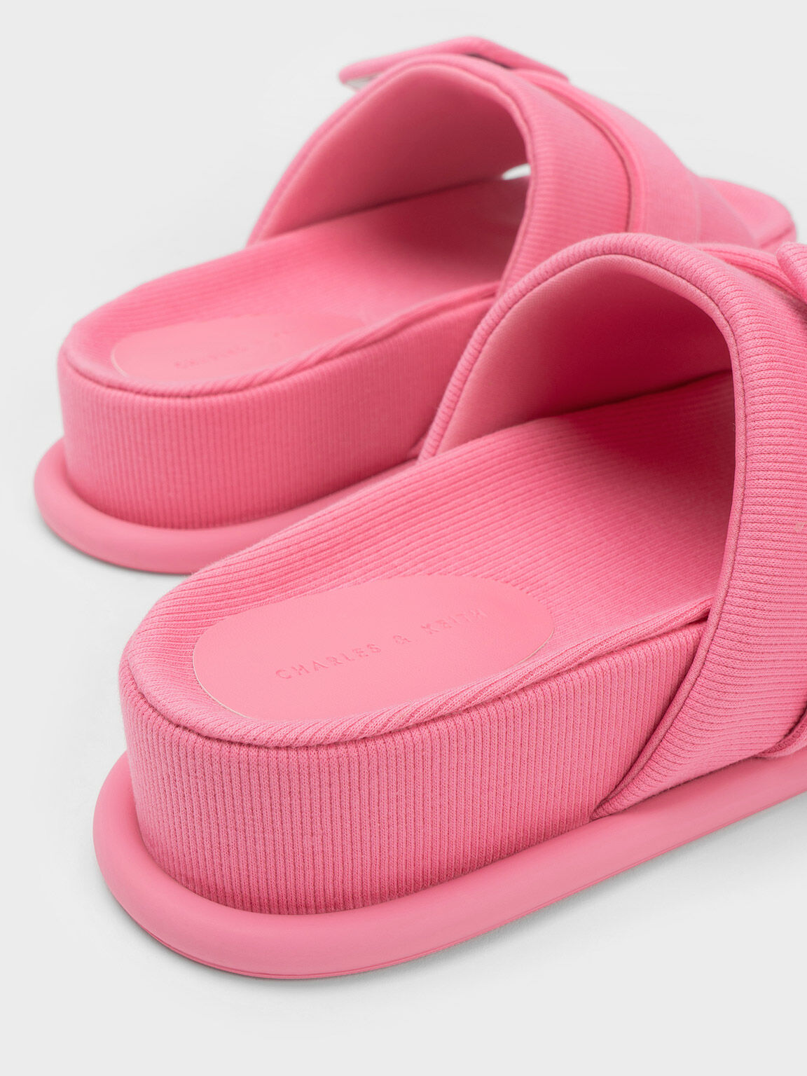 Sandal Slide Buckled Sinead Woven, Pink, hi-res