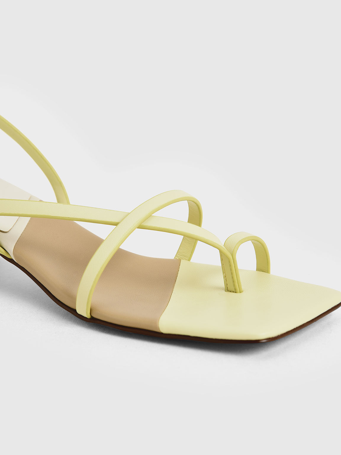 Strappy Slingback Sandals, Yellow, hi-res
