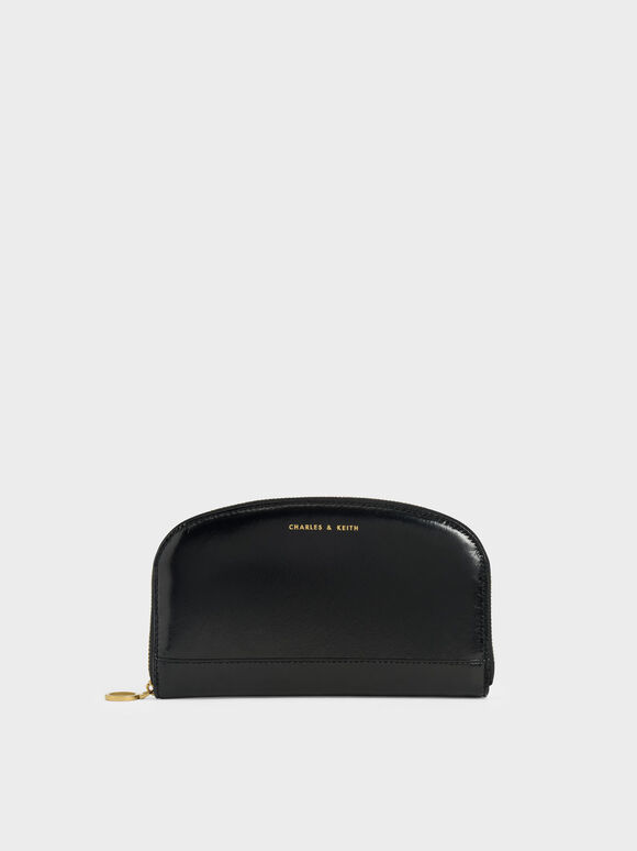 Arch Curved Mini Long Wallet, Black, hi-res