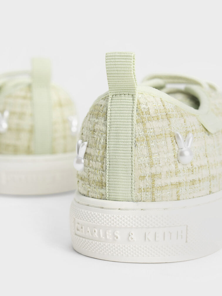 Sepatu Sneakers Girls' Bunny Tweed, Green, hi-res