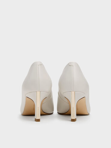 Kerra Pointed Mid Heels, White, hi-res