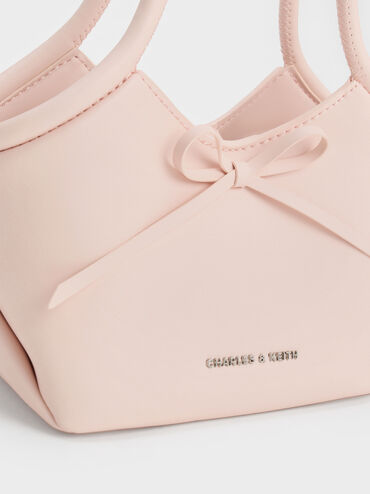 Tas Top Handle Tubular Bow Hazel, Soft Pink, hi-res
