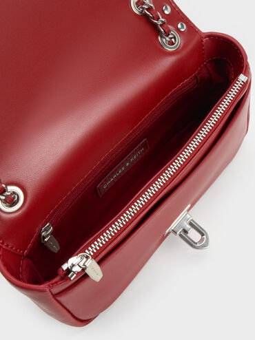 Tas Bahu Studded Arwen, Red, hi-res