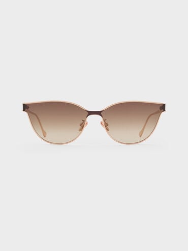Ginny Cat-Eye Sunglasses, Rose Gold, hi-res