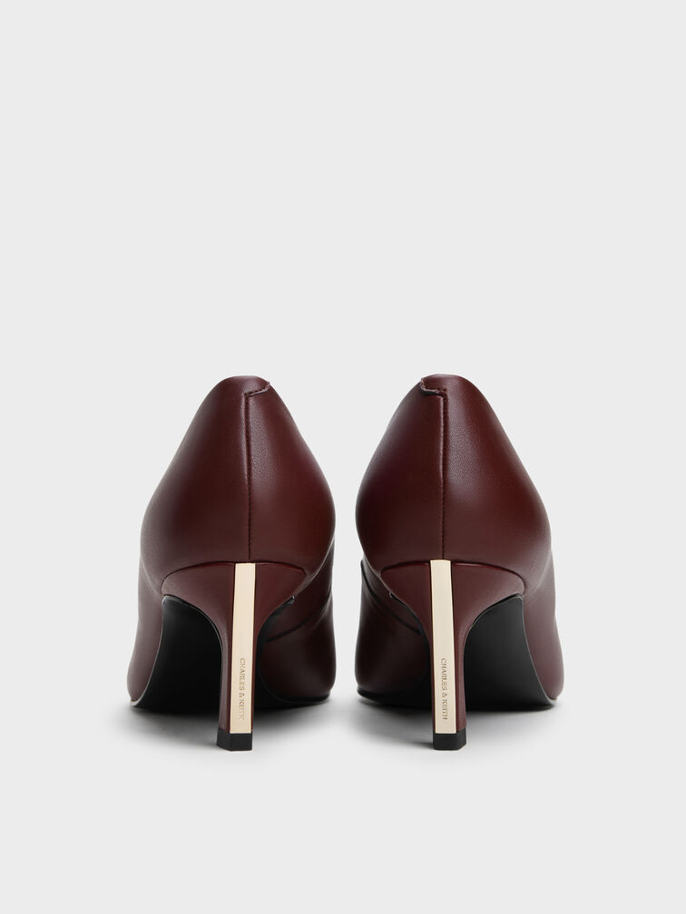 Kerra Pointed Mid Heels, Burgundy, hi-res