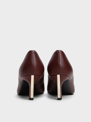 Kerra Pointed Mid Heels, Burgundy, hi-res