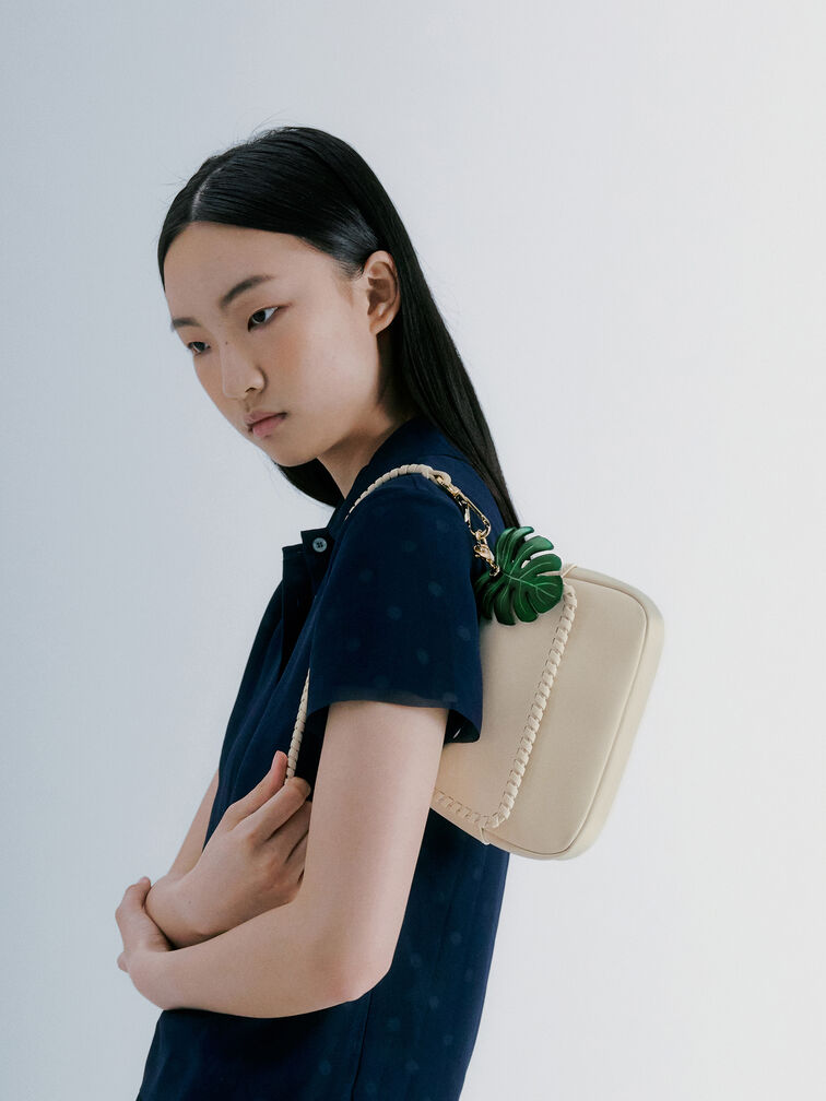 Tas Bahu Braided Blume, Cream, hi-res