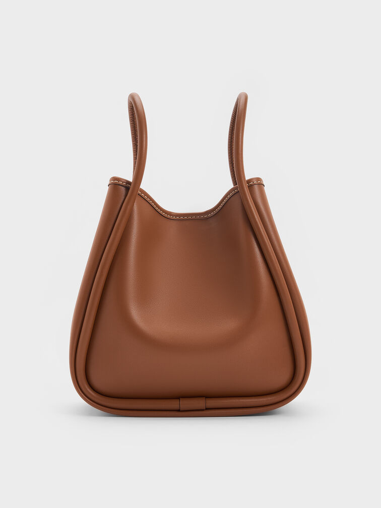 Mini Lyla Tubular Tote Bag, Chocolate, hi-res