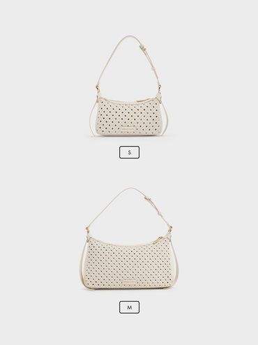 Mini Calla Woven Shoulder Bag, Cream, hi-res