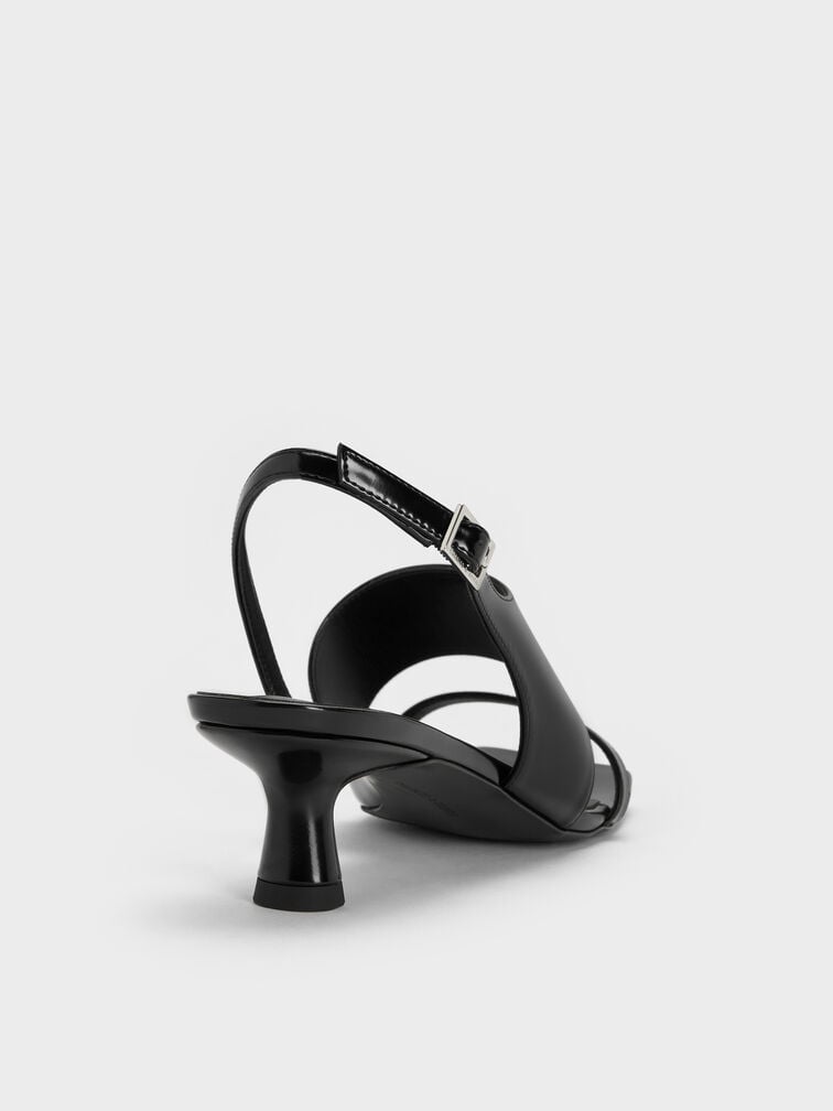 Sandal Slingback Slant-Heel, Black Box, hi-res